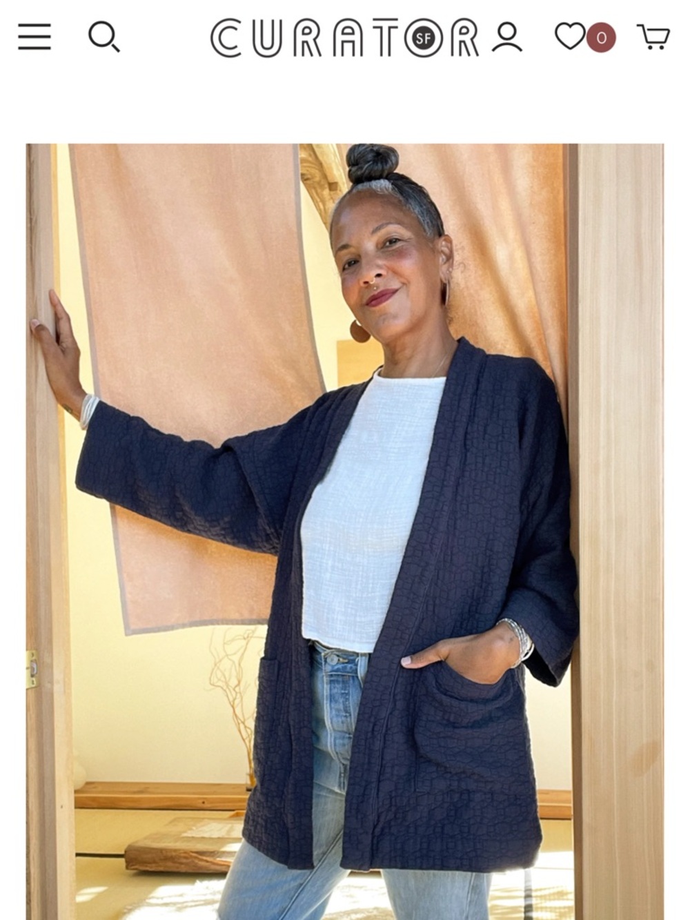 Curator SF Jules quilted cardigan kimono